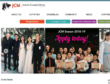 Tablet Screenshot of juniorchambermusic.org